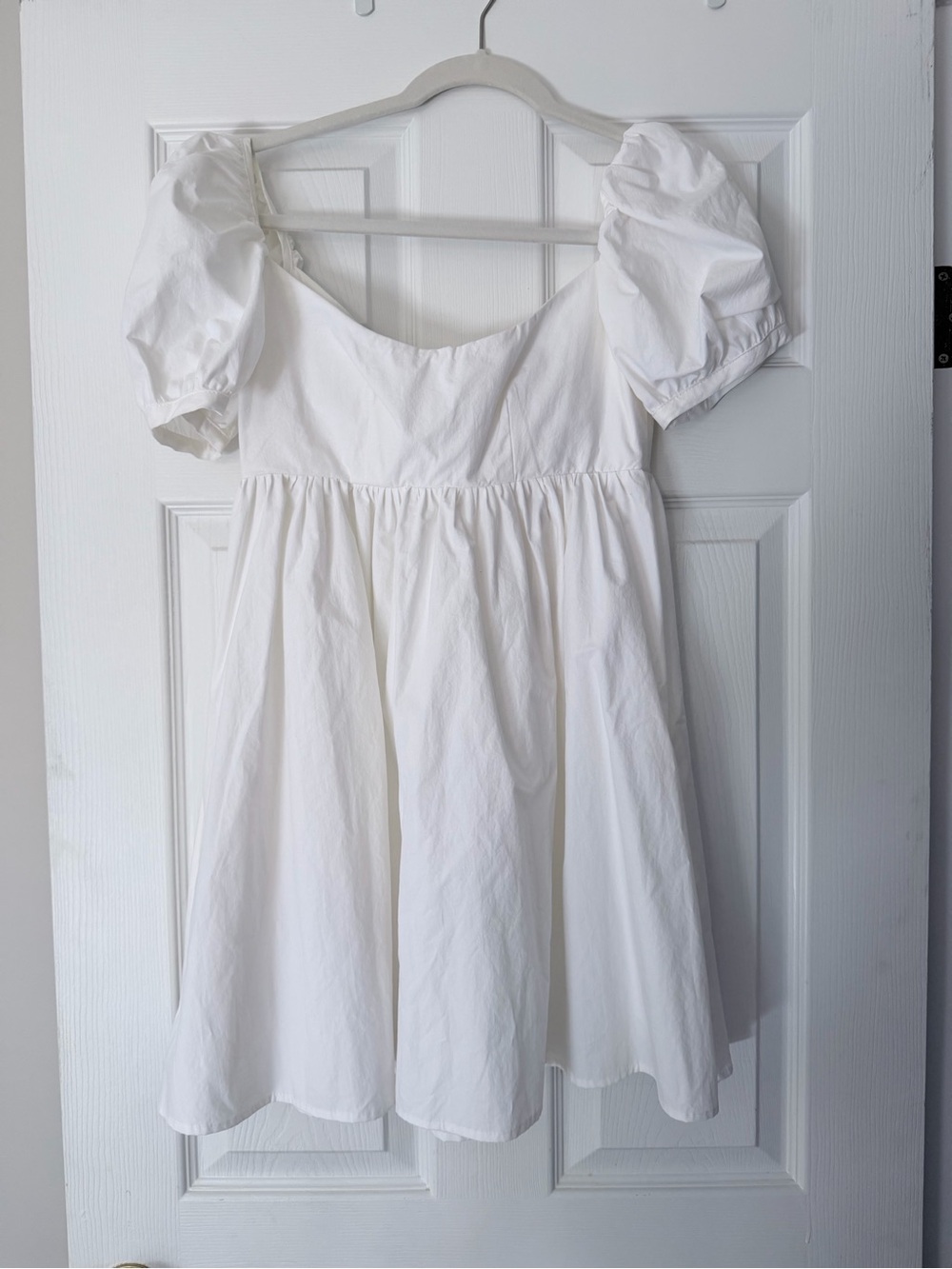 Ciao Lucia NWT Delfina XS White Puff Sleeve Babydoll Dress